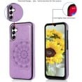 thumbnail image 6 of A14 Phone Case,Designed for Samsung Galaxy A14 5G Case Wallet with Card Holder,Mandala Emboss PU Leather with Kickstand Credit Card Slots Magnetic Clasp Slim Flip Case for Galaxy A14 5G (Purple), 6 of 7