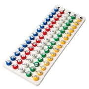 Bingo Master Board and 7/8" Multi-Color Bingo Balls Set. Bingo Calling Board for Parties, Large Groups, Family Game Night (White)