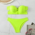 thumbnail image 5 of Elainilye Fashion Swimming Suits for Women Two Piece Swimsuit Sexy Bikini Top Split Swimsuit Bikini Set,Green, 5 of 8