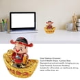 thumbnail image 3 of God Of Wealth Solar Car Ornament, Automatic Nodding Head Statue For Desktop Dashboard Decoration With Solar Power, 3 of 8