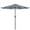 Blue & Tan, variant on CozyHom Outdoor Outdoor 9 Ft Stripes Round Crank Premium Patio Umbrella, Market Table Umbrellas With Push Button Tilt And Crank Pool Umbrella, Blue & Brown striped