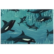 Bestwell Cute Orca Whales Puzzle 500 Pieces - Wooden Jigsaw Puzzles for Family Games - Suitable for Teenagers and Adults
