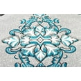 thumbnail image 4 of Glamour Thick Plush Oriental Area Rug Traditional Carpet Floral Medallion Design-206 (5'2"x7'5",Grey-Turquoise), 4 of 11