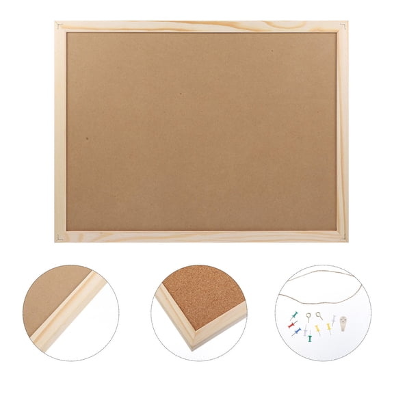 BESTOYARD Khaki Soft Cork Memo Bulletin Board for Office Use Protects Wall from Pushpins