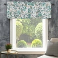 thumbnail image 4 of Teal Paisley Floral Farmhouse Short Window Curtain Valances, Boho Ethnic Tribe Traditional Rod Pocket Kitchen Valances for Living Room Bedroom Bathroom Cafe 42" x 12", 4 of 8
