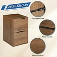 thumbnail image 4 of Marcree 2 Drawer File Cabinet , Small Filing Cabinet with Hanging Bars for Letter Size,  Under Desk File Storage Cabinet Used for Home Office, Brown Assemble Required, 4 of 10
