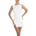 thumbnail image 3 of Coduop Women's Summer Short Bodycon Dress White Sleeveless O Neck Party Dress Backless Tie Up Clubwear, 3 of 7