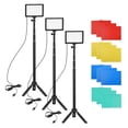 thumbnail image 1 of Andoer Andoer 3-Piece USB LED Video Lighting Kit with 14-Level Brightness, 3200K-5600K Color Temperature, Adjustable Tripod up to 148cm, 5 Filter Panels, and Triple Cold Shoe Mount for Versatile, 1 of 7