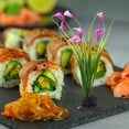 thumbnail image 4 of 2 Pcs Sashimi Plate Decoration Saucers Plants Faux Flowers Purple, 4 of 8