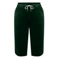 thumbnail image 7 of AINIYS High Waisted Straight Leg Durable Capris Pants for Women Vintage Street Casual Travel Army Green L, 7 of 7