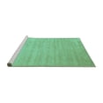 thumbnail image 2 of Ahgly Company Machine Washable Indoor Square Solid Turquoise Blue Modern Area Rugs, 8' Square, 2 of 4