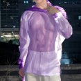 thumbnail image 4 of INCERUN Tops 2024 estilo coreano sexy para hombre, camisa de diseño de rayas transparentes, ropa de club informal, blusa fina de manga larga, gran oferta, S-5XL, 4 of 5