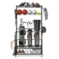 thumbnail image 1 of Costway Golf Bags Storage Garage Organizer,Mobile Sports Equipment Organizer with Wheels, 1 of 10