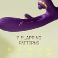 thumbnail image 5 of Thrusting Dildo Vibrator Sex Toys for Women, KERERO 3 in 1 G Spot Vibrators with 7 Tapping, 7 Vibrating & 7 Flapping Patterns, Rabbit Vibrator Women Adult Toys（ Purple）, 5 of 8
