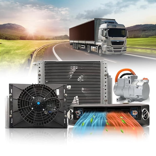 12V 10000BTU Universal Under Dash Air Conditioner Kit, Energy Saving Scroll Compressor Heating & Cooling AC Unit for Car, Van, RV, Truck -(In Car kit)