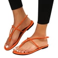 thumbnail image 3 of MKLEKYY Sandalias Planas Informales de Tiras para Mujer para Playa: Chanclas Cómodas para El Verano, 3 of 5