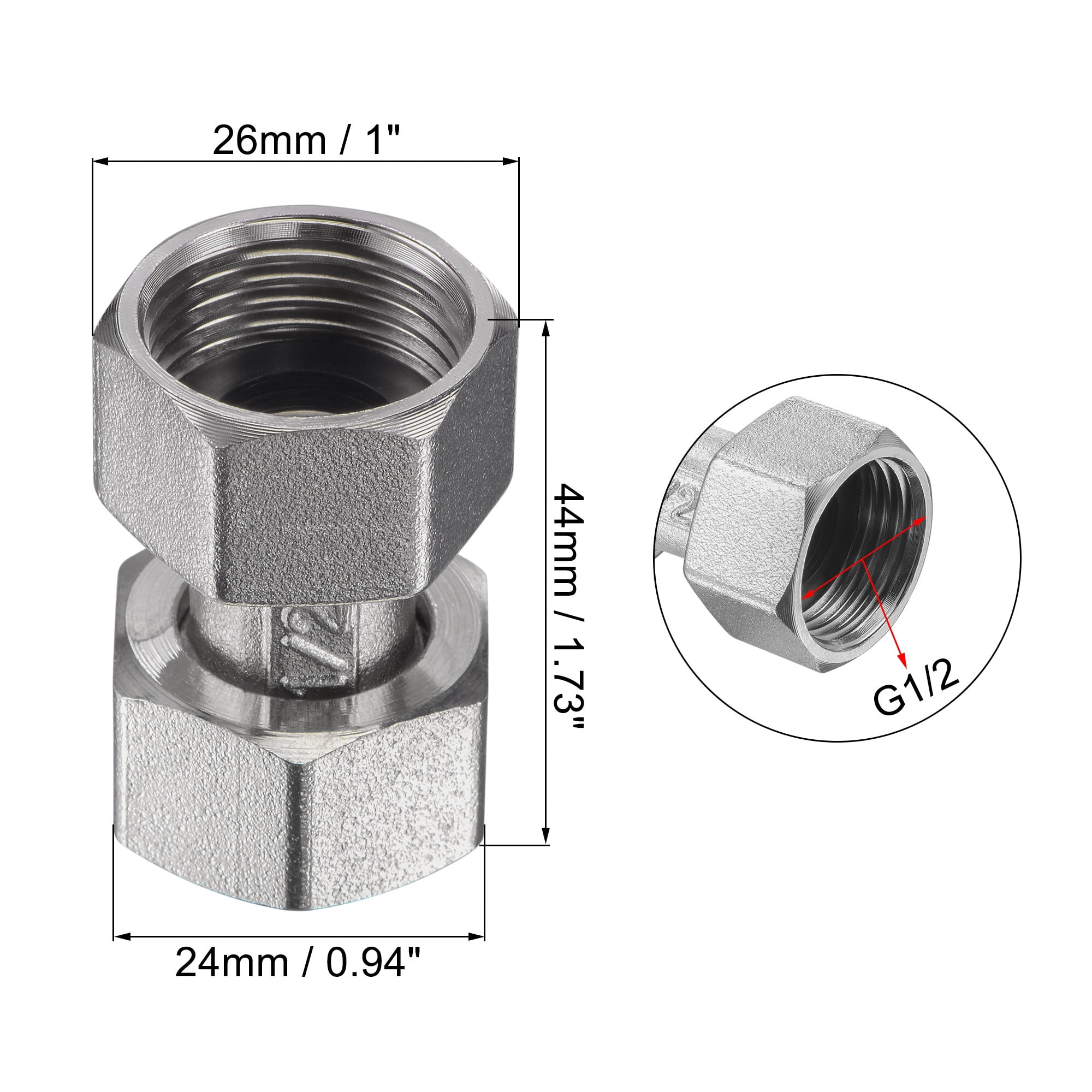 Pipe Fitting Union G1/2 Female Thread Straight Hose Connector