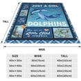thumbnail image 4 of Just A Girl Who Loves Dolphins Blanket Dolphin Decor Throw Blanket Gifts for Girls Boys Super Warm Soft Plush Lightweight Fleece Flannel Blanket Winter Bedding Blanket for Kids Adults Women 60"X50", 4 of 6