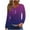 Purple, variant on BangWanChi Womens Blouses for Work Long Sleeve Women's Casual Gradient Long Sleeve V-Neck Tops