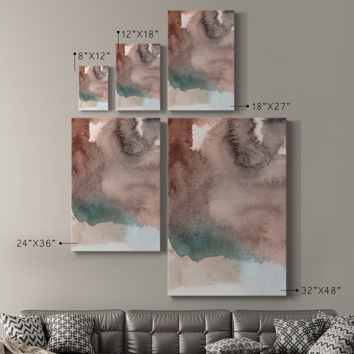 Red Ochre Abstract I Premium Gallery Wrapped Canvas - Ready to Hang