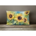 thumbnail image 2 of Carolines Treasures DAC1611PW1216 16 x 12 in. Unisex Sunflowers in Watercolor Fabric Decorative Pillow, 2 of 4