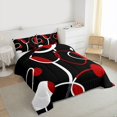 thumbnail image 3 of Homewish Boys Girls Abstract Stripes 3 Pieces Queen Comforter Set,Vintage Aesthetic Ultra Soft Bedding Sets,Geometric Circle Lines Bedding Comforter Set Breathable,Ultra Soft Home Decor,Reversible, 3 of 8