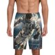 thumbnail image 1 of Balery Astronaut Soccer Field Pantalones cortos de pijama de punto de algodón para hombre con cinturilla y bolsillos-4X-Large, 1 of 6