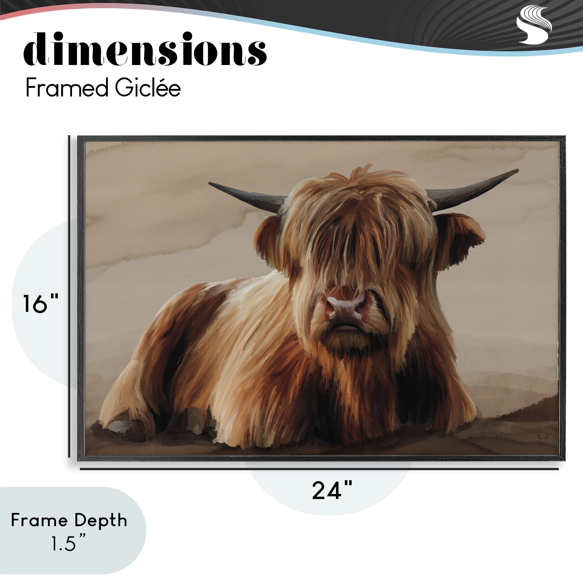 Stupell Industries Got My Hair Done Cattle Black Framed Giclee Art, design by Renel Peters