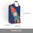 thumbnail image 3 of XMXY Rocket Cartoon Cute Rectangular Laundry Basket Organizer , Collapsible Folding Tall Clothes Hampers for Laundry with Handles, 3 of 6