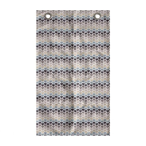 Love Hanging Pocket Organizer, Retro Inspired Valentine's Day Pattern with Little Hearts in Vintage Colors, Printed Polyester Storage Bag with Pockets, 21" x 31", Multicolor