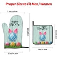 thumbnail image 3 of Oven Mitts and Pot Holders Sets of 4, Funny Eggs Rabbit Ear Kitchen Gloves for Cooking Baking Easter Hot Pads BBQ Potholders, 3 of 6
