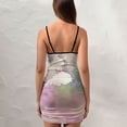 thumbnail image 4 of Ladies Elegant Sling Sleeveless Sexy Dress watercolour, 4 of 6