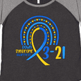 thumbnail image 4 of Inktastic 3-21 World Down Syndrome Day Blue and Yellow Rainbow Ribbon Women's Plus Size T-Shirt, 4 of 5
