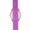 thumbnail image 4 of Girls' Pink Plastic Time Teacher Watch, Reversible Blue and Pink Elastic Nylon Strap, 4 of 6