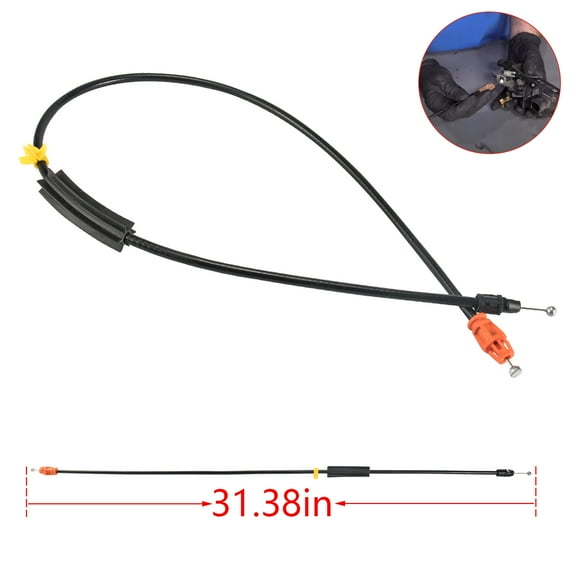 3mirrors Inside Door Handle Latch Release Cable Kit Compatible with 2007-2014 Chevy GMC Silverado 1500 Tahoe Sierra Yukon Escalade Left/Right (31 Inch for Remote Start & Power Door Locks)