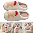 thumbnail image 4 of Zapatos Algodón Felpa para Interiores Papá Noel Antideslizantes Hombres Y Mujeres, 4 of 9