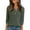 Tops-32Green, variant on Long Sleeve Tops for Women V Neck Regular Fit Ribbed Knit Basic Tops for Woman 3/4 Sleeve Tops Casual Button Front Solid Lounge Daily Wear