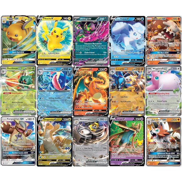 Pokemon Ultra Rare 5-Singles Pack  - V, Gx, ex, Assorted Variety - No Duplicates by [CARD MASTER]