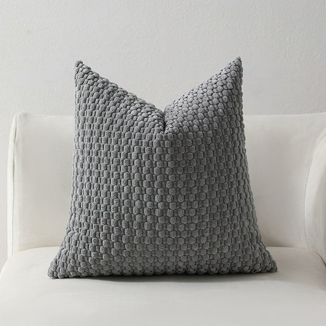 UsRHHA Woven Texture Pillowcase, Breathable Face Friendly Pillow Cover, Decorative Envelope Closure Standard Size Pillow Sham