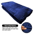 thumbnail image 4 of Almohadillas para cuna para dormir (75 "x 28") portátiles para acampar y caminar con correas elásticas, almohadilla para cuna suave y gruesa de algodón, impermeable - Azul marino, 4 of 5
