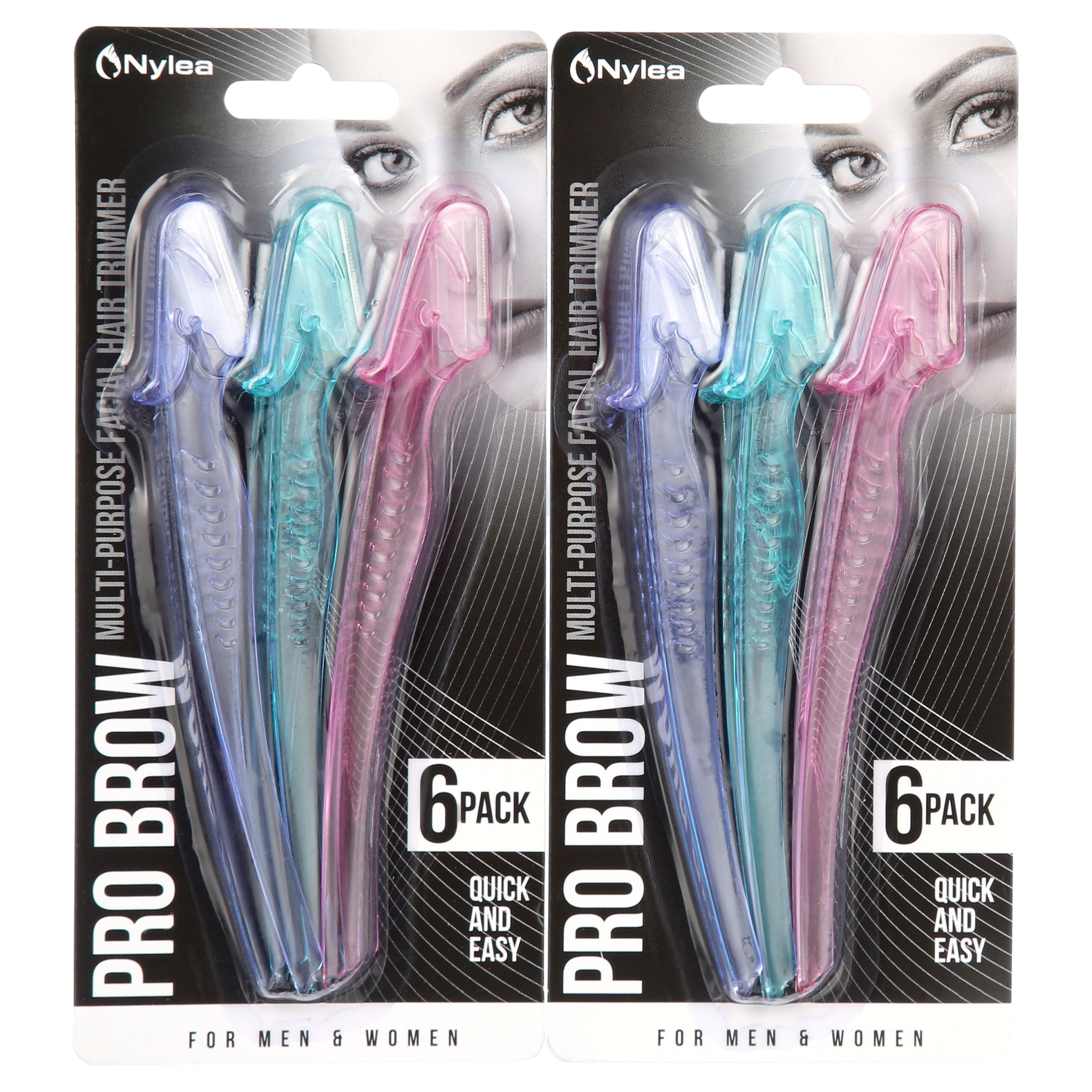 6pcs Small Eyebrow Razors For Women - Portable Facial Hair Remover With Precision Cover