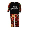 thumbnail image 2 of Matching Family Christmas Pajamas  Long Sleeve Letter Raglan Tops + Cartoon Pants Set, 2 of 8