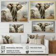 thumbnail image 4 of Designart Elephant framed wall art decor, Elephant Animal framed wall art, Elephant beautyful Elephant , Extra large Modern Natural framed wall art, 40x30 inches Natural brown color Frame, 4 of 5