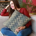 thumbnail image 2 of Plutus Brands Blue Plutus Wave Chevron Luxury Throw Pillow 20 in x 36in, Double Sided 20" x 36" King, 2 of 2