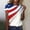 White, variant on 4th of July Shirts for Women: American Flag Tee USA Red White Blue Top Patriotic Crew Neck T Shirt