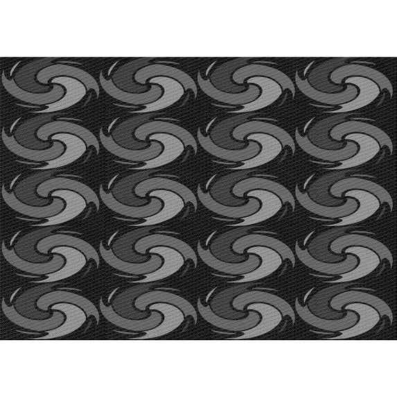 Ahgly Company Machine Washable Indoor Rectangle Transitional Midnight Gray Area Rugs, 3' x 5'