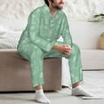 thumbnail image 7 of Yiaed Tropical Pineapple Print Men’s Pajamas Set - Long Sleeve Button Down Sleep Shirt and Pajama Bottoms Sleepwear Set Mens Pjs Sets Men's Pajama Bottoms-X-Large, 7 of 7