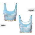thumbnail image 5 of Lsque Cute Pink Mushrooms Printed Women'S Sports Bra, Compression, Moisture Wicking, High-Impact Sports Bra For Women,Supportive sports bra-Medium, 5 of 9