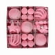 thumbnail image 1 of Juego de 27 bolas navideñas de terciopelo flocado | Adornos colgantes de plástico marrón para árbol | Decoración navideña duradera y resistente a la decoloración para árboles, puertas, paredes,, 1 of 1