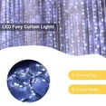 thumbnail image 6 of Perfect Holiday 300 LED Copper Wire Curtain Lights Plug In With 8 Light Modes - White, 6 of 6